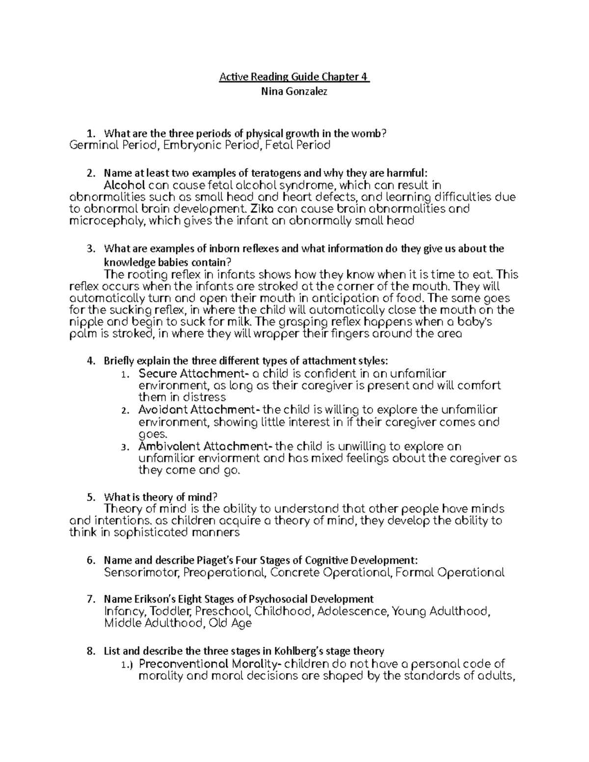 Active Reading Guide- Chapter 4 - What are the three periods of ...