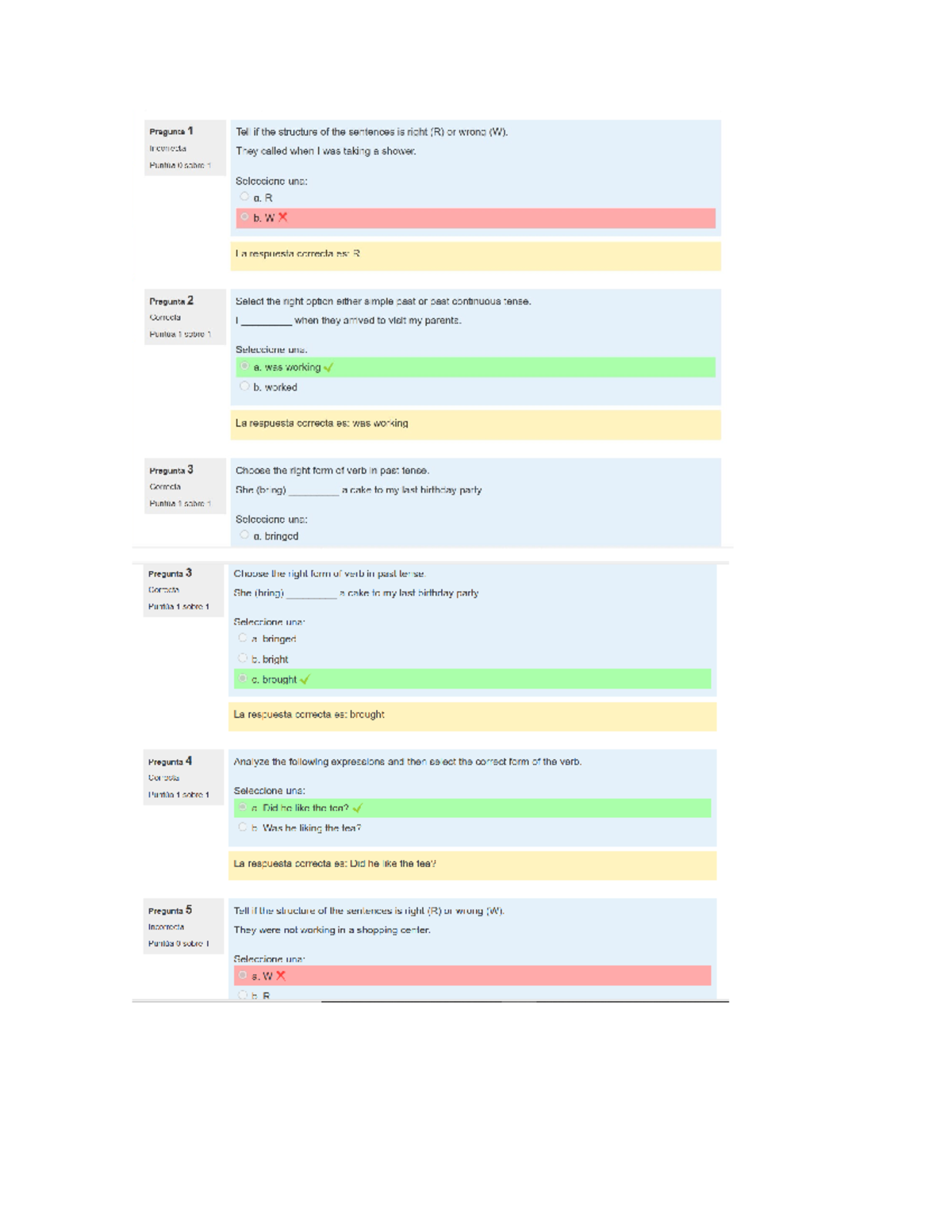 assignment 3 questionnaire u2 idioma extranjero ii