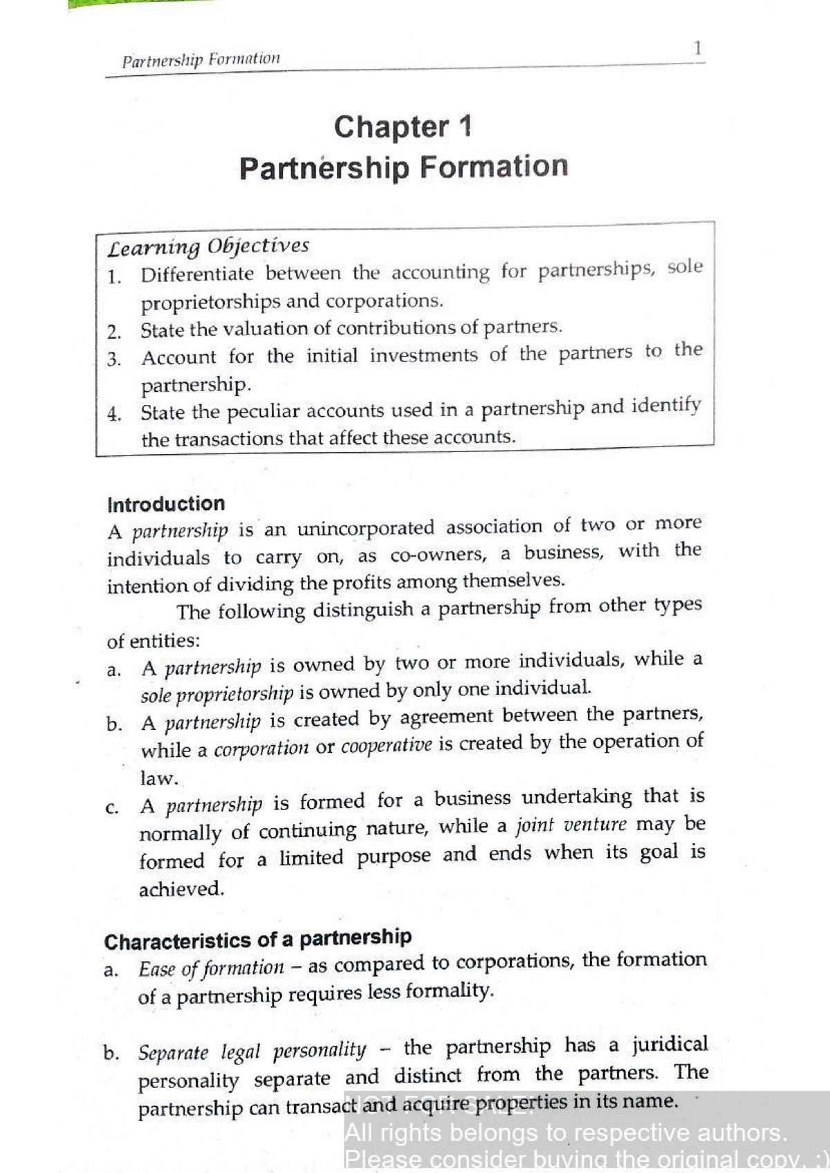 Chapter 1 Partnership Formation - BS Accountancy - Studocu