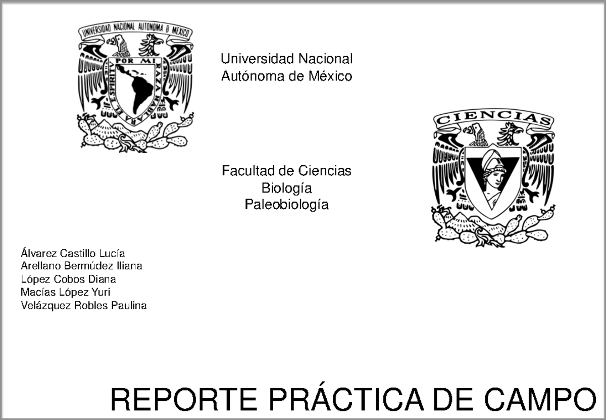 Reporte Practica Campo Web - Universidad Nacional Autónoma de México