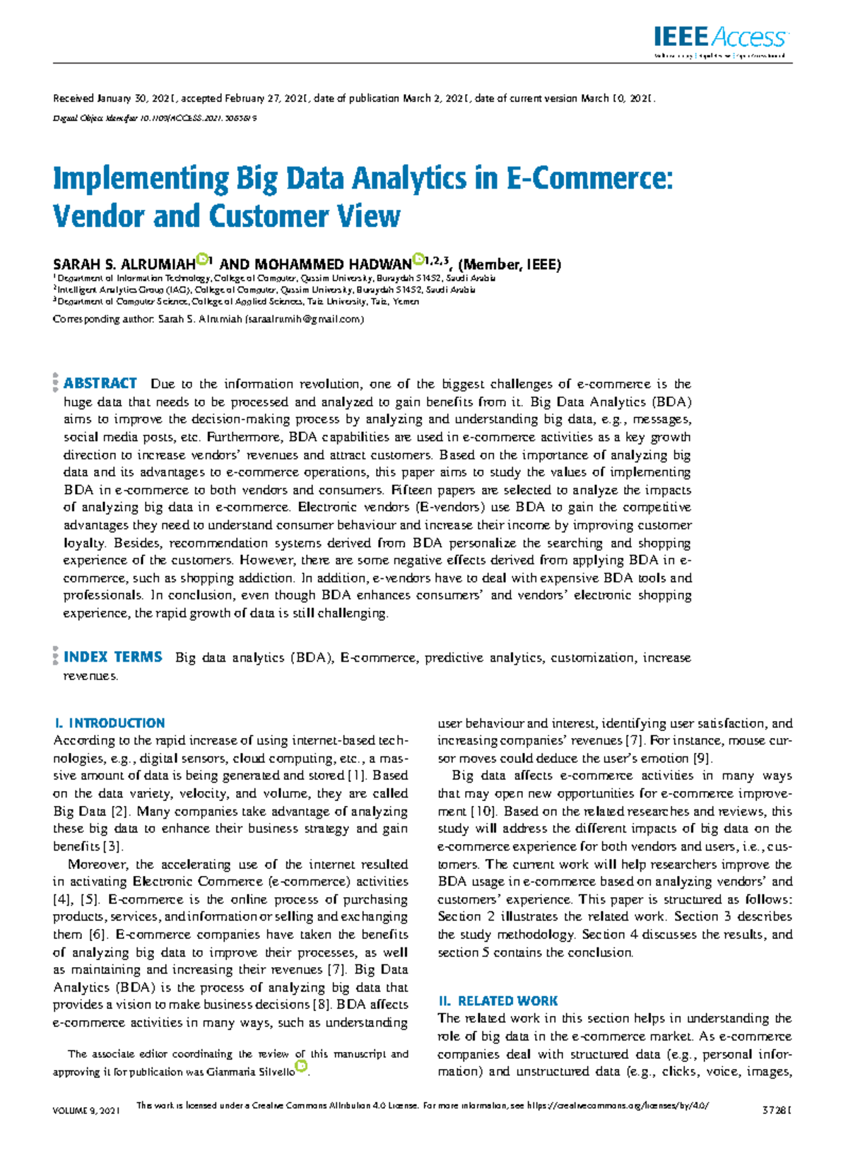 big data analytics in e commerce research paper