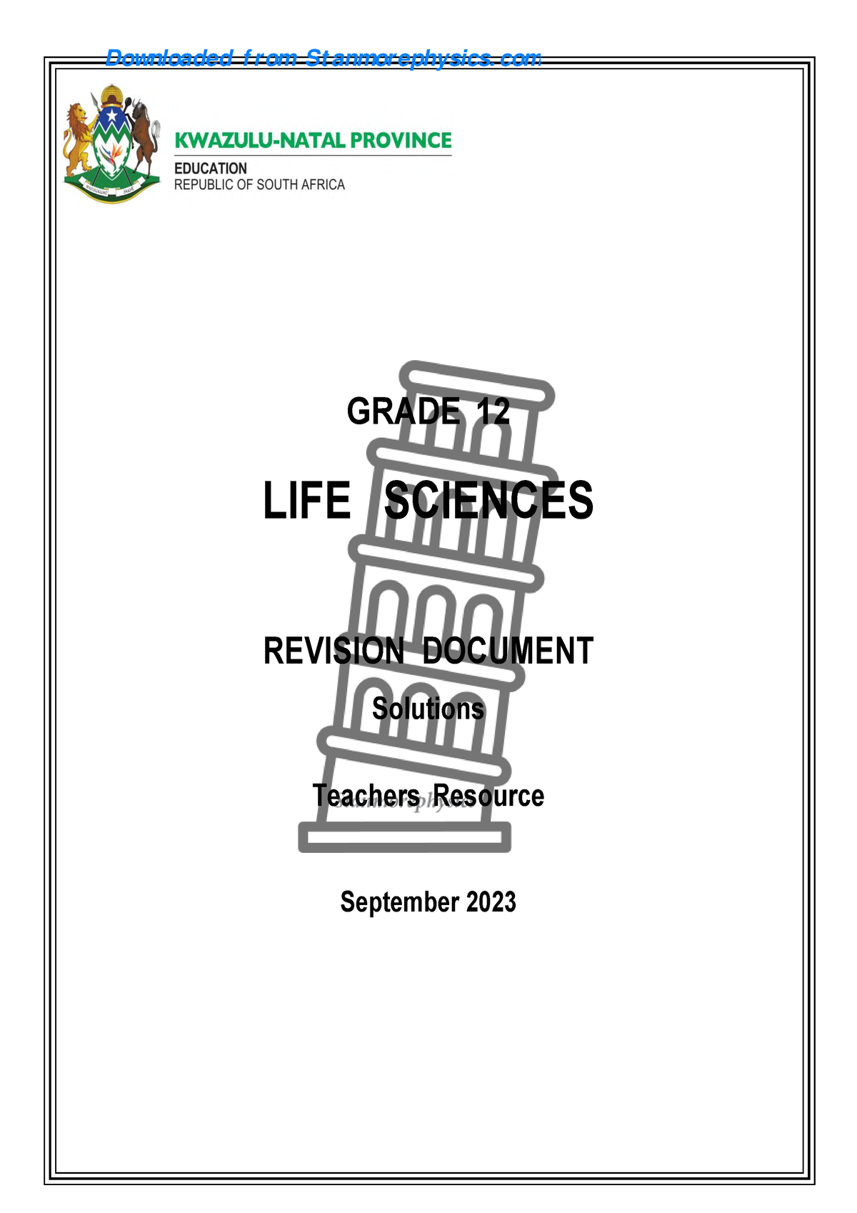 life science grade 12 term 3 assignment 2023 pdf