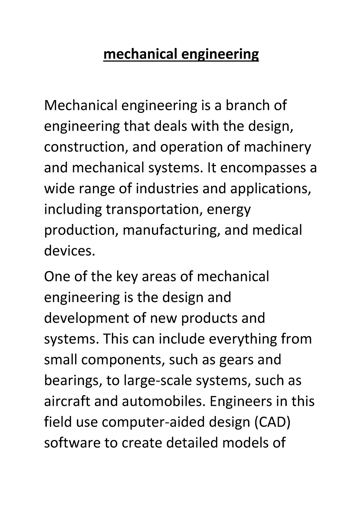 Mechanical Engineering - Mechanical Engineering Mechanical Engineering ...