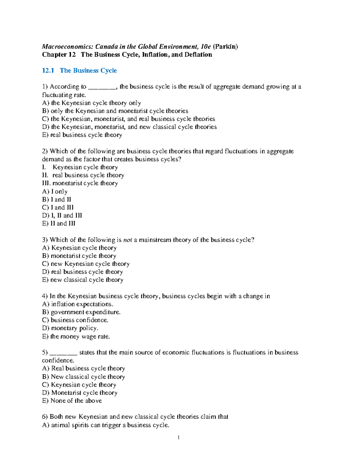 Chapter+12-Sample+Questions - Macroeconomics: Canada in the Global ...