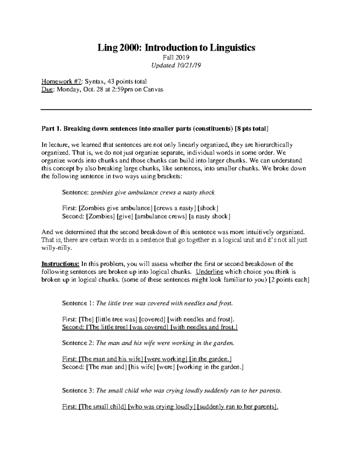 Ling 00 Fall19 Hw7 Linguistics Homework 7 Adricula Ling 00 Studocu