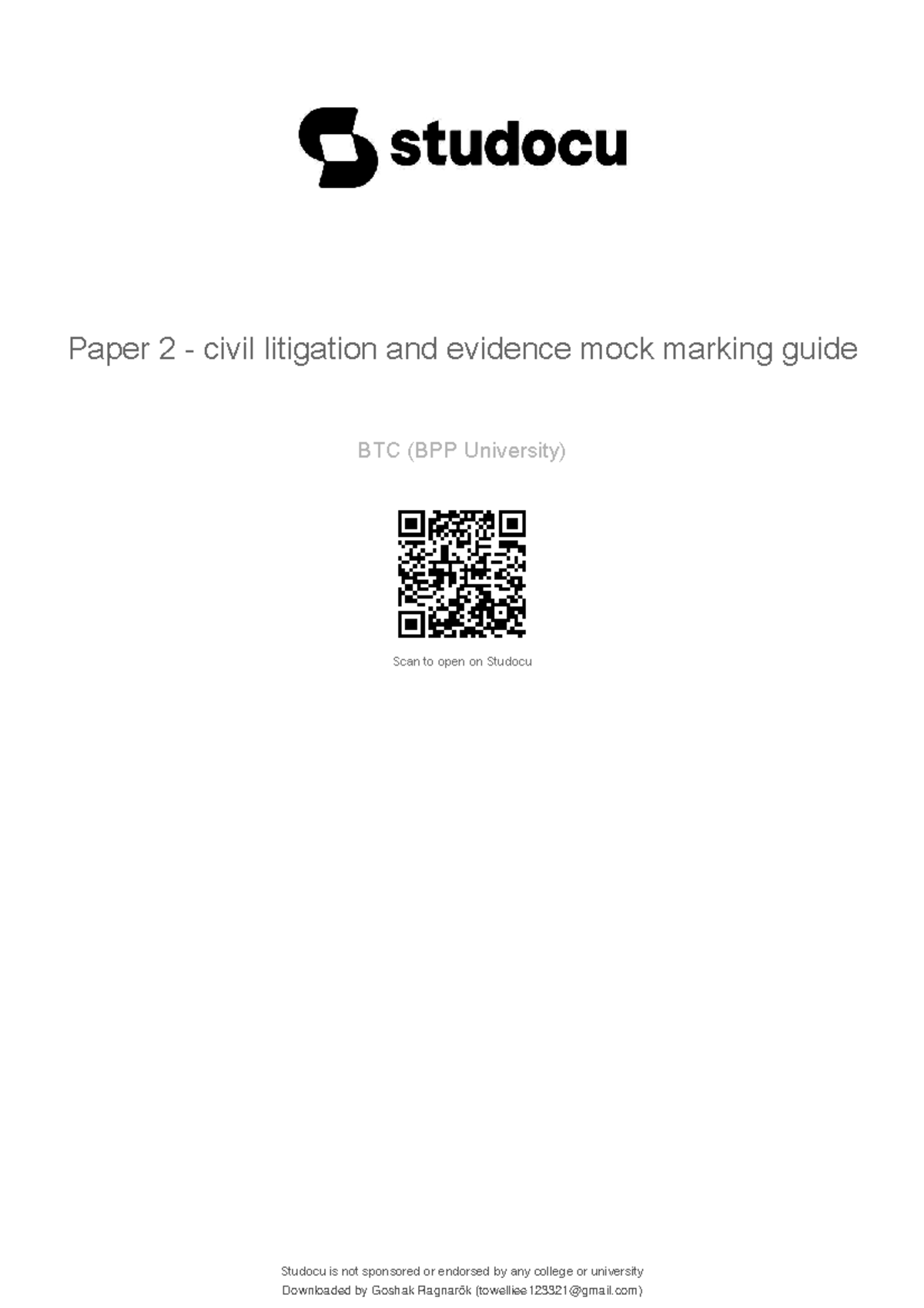 Guide For Learning Complex Civil - Paper 2 - Civil Litigation And ...