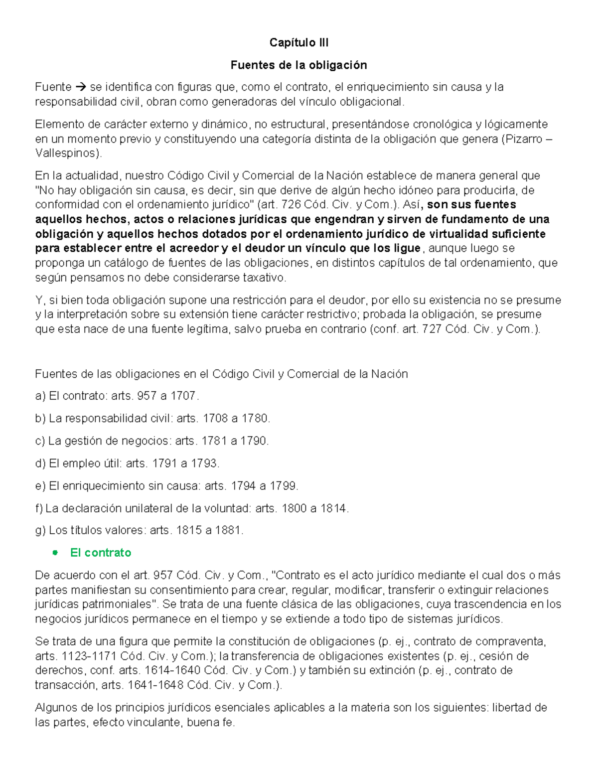 Capítulo III - Resumen Manual de Obligaciones Civiles y Comerciales ...