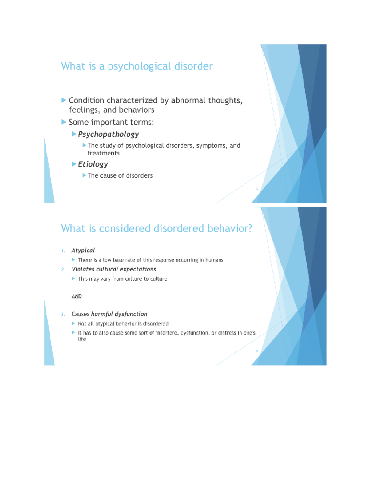 Psychological Disorders - PSYCH-114 - V - Studocu