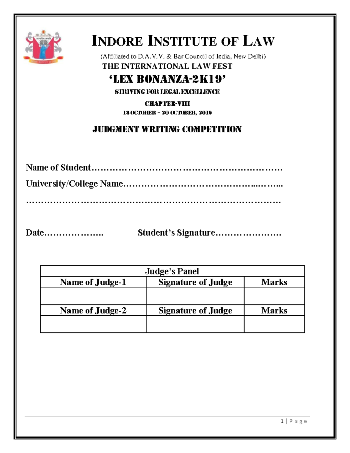 10-judgment-writing - JUDGE - INDORE INSTITUTE OF LAW (Affiliated to D ...