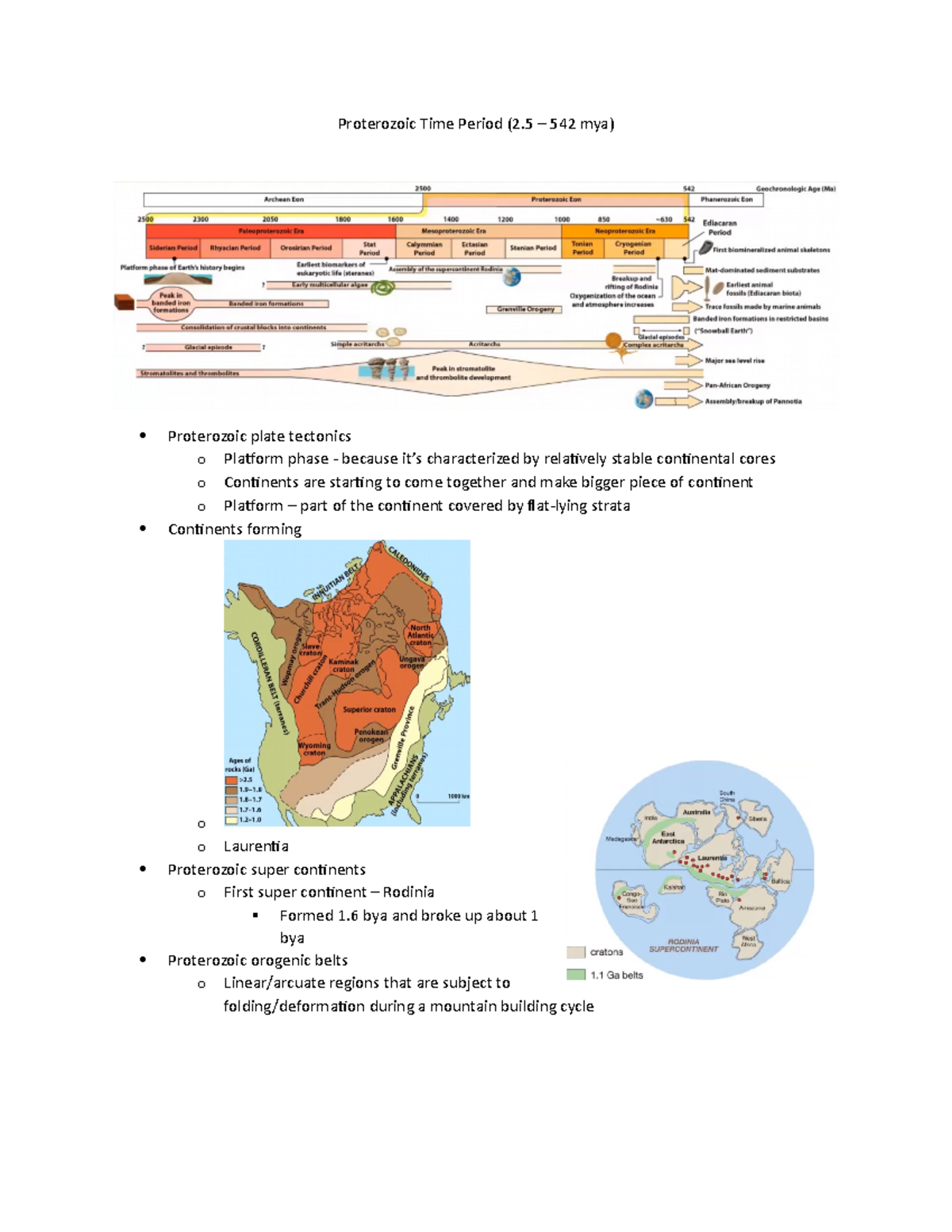 14 - Proterozoic Time Period - Proterozoic Time Period (2 – 542 mya ...