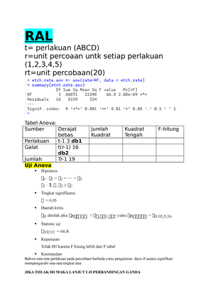 Laporan Praktikum Rancangan Percobaan Percobaan Faktorial 2^k Dan Model ...