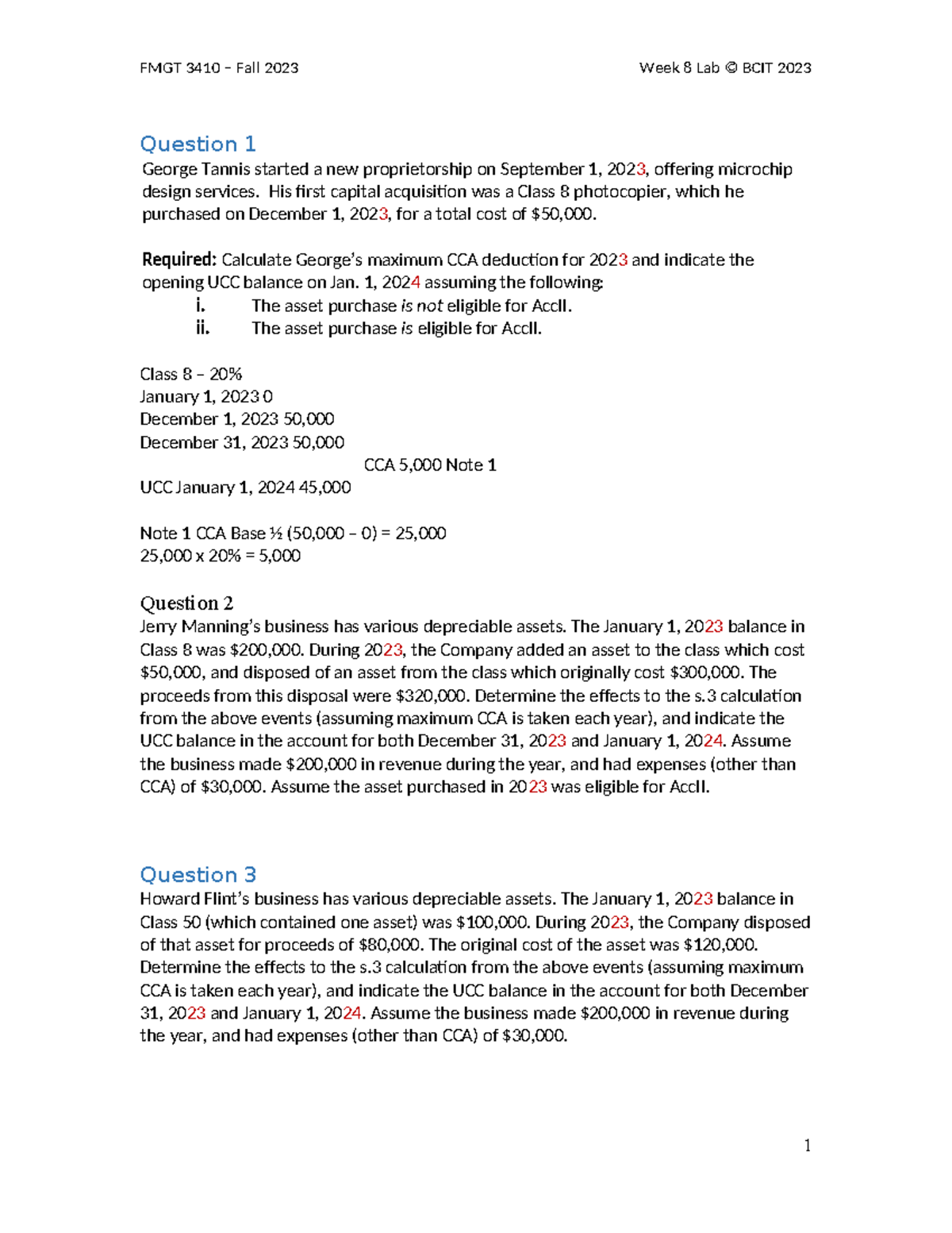 2023 FMGT 3410 Week 8 Lab Questions - FMGT 3410 – Fall 2023 Week 8 Lab ...