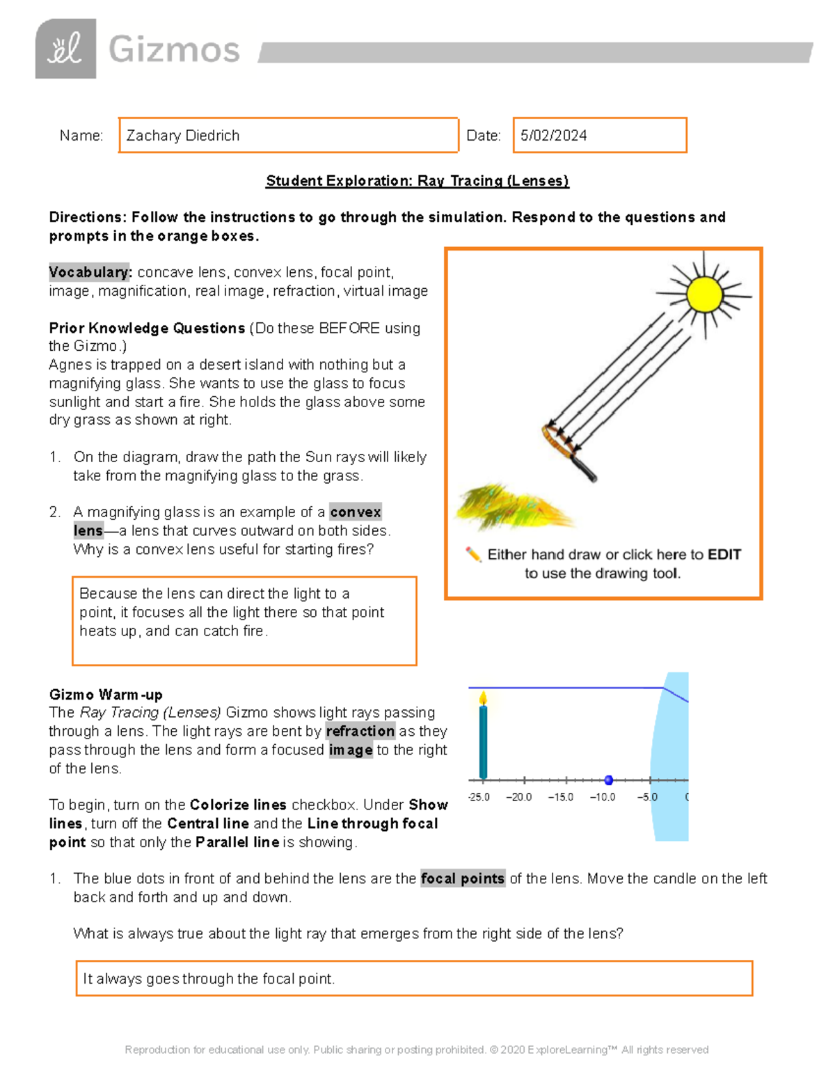 Color Absorption SE - Name: Zachary Diedrich Date: 5/02/ Student ...