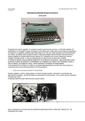 MACCHINA PER SCRIVERE OLIVETTI LETTERA 22 FUNZIONANTE NASTRO DA