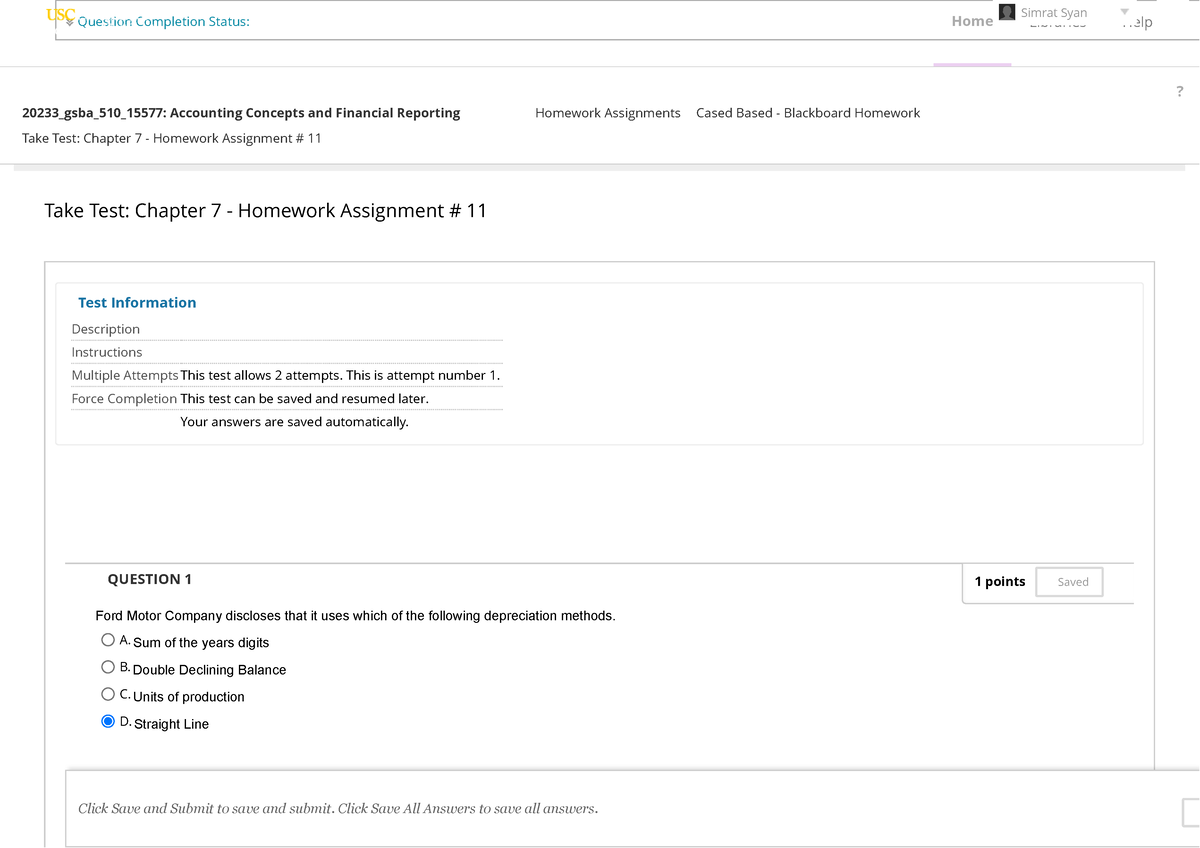 Take Test Chapter 7 - Homework Assignment # 11 – 20233 - Take Test ...