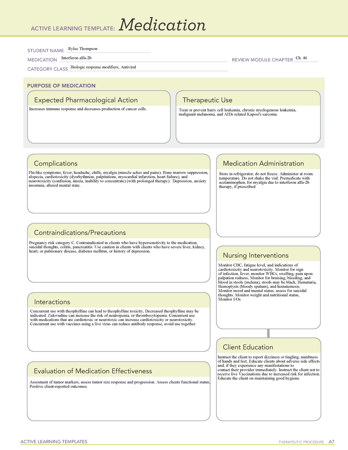 Interferon alfa-2b - Drug cards - ACTIVE LEARNING TEMPLATES THERAPEUTIC ...