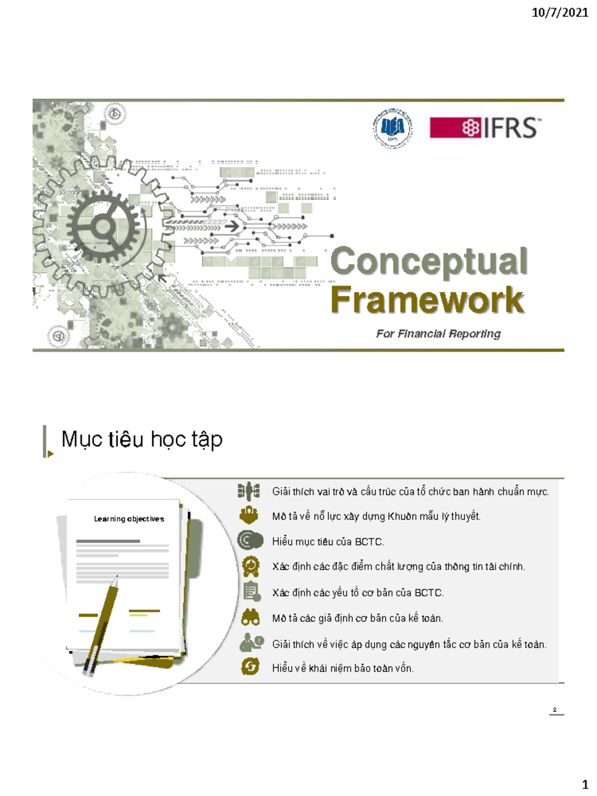 Chủ đề 1 - Khuôn mẫu lý thuyết KT (Conceptual framework) - Conceptual ...