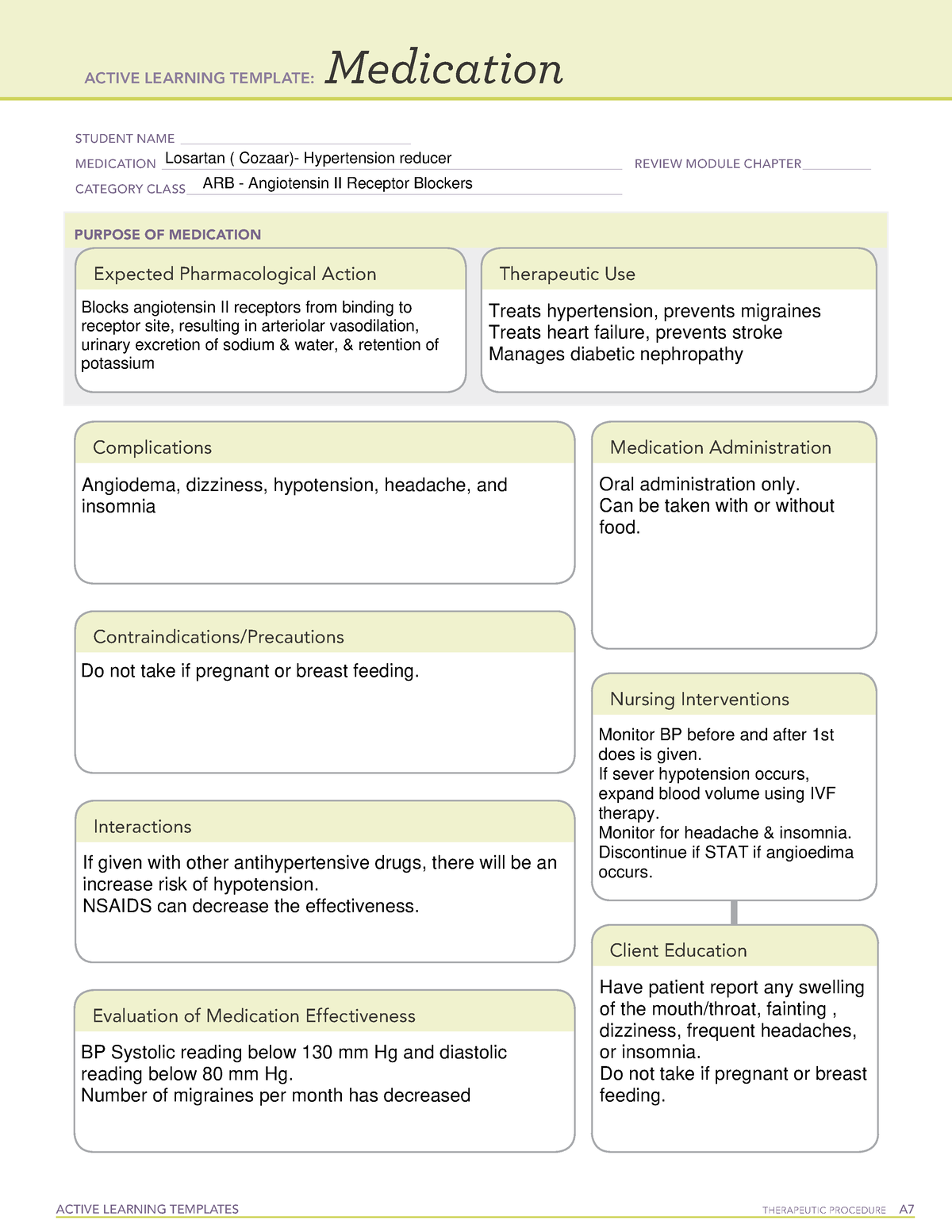 ati-losartan-cozaar-arb-med-sheet-active-learning-templates