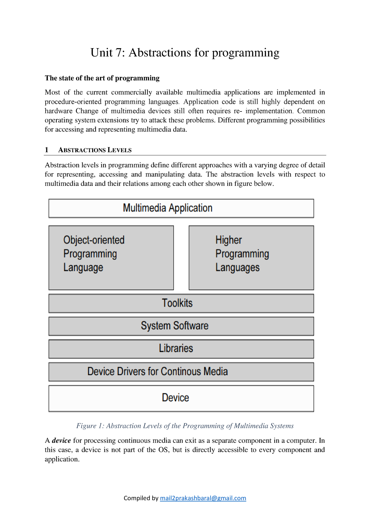 Unit 7 Abstractions For Programming - Unit 7: Abstractions For ...