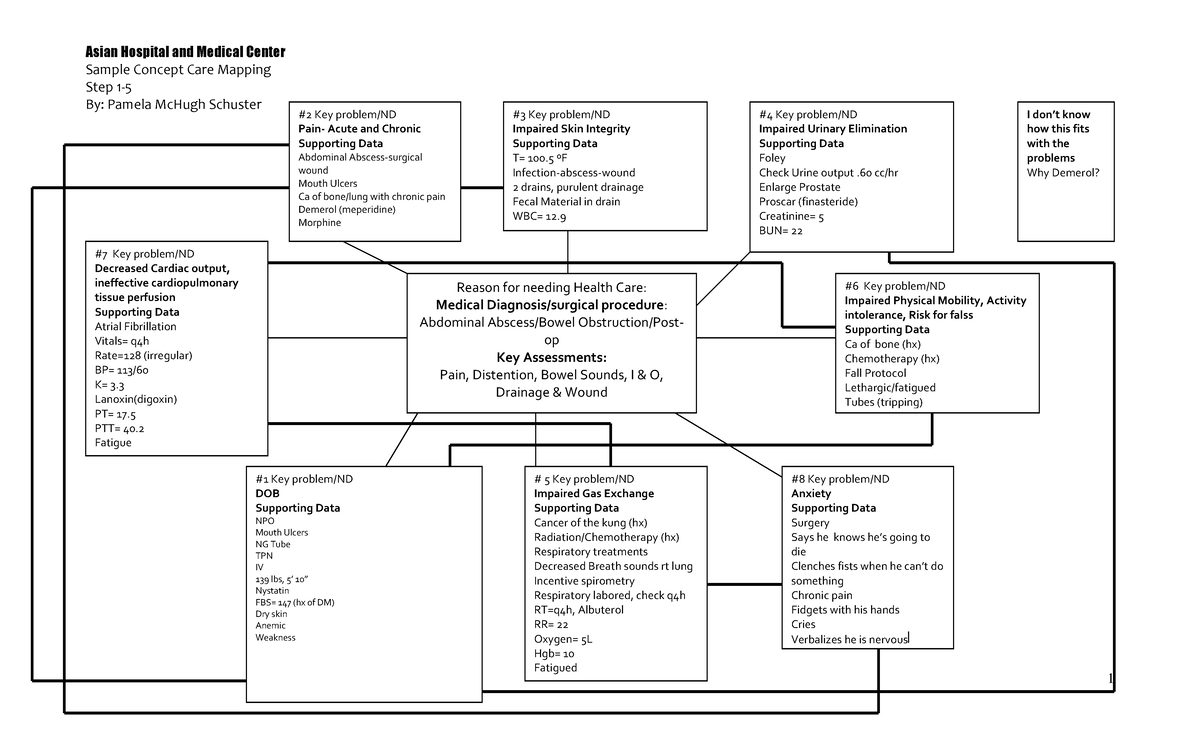 Concept Care Map - Medical - Asian Hospital and Medical Center Sample ...