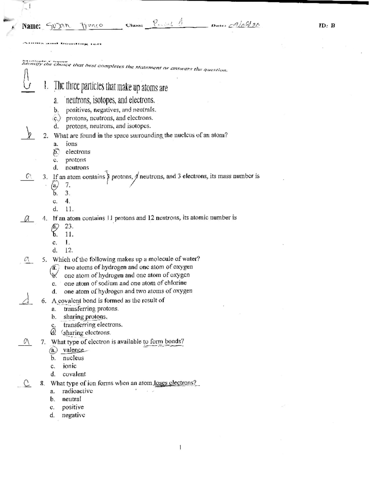 AP. Bio. Test - test - BIO111 - Studocu