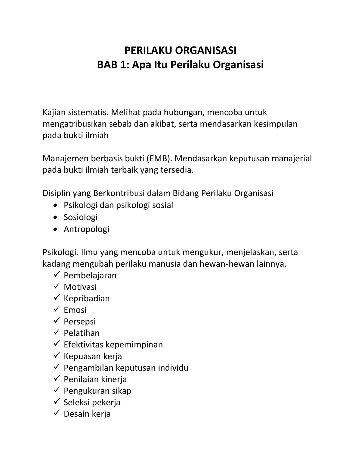 Perilaku Organisasi Bab 1 - PERILAKU ORGANISASI BAB 1: Apa Itu Perilaku ...