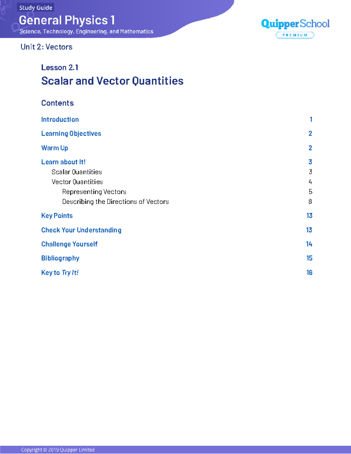 L2 - physics lesson 2.1 - Scalar and Vector Quantities Lesson 2 ...
