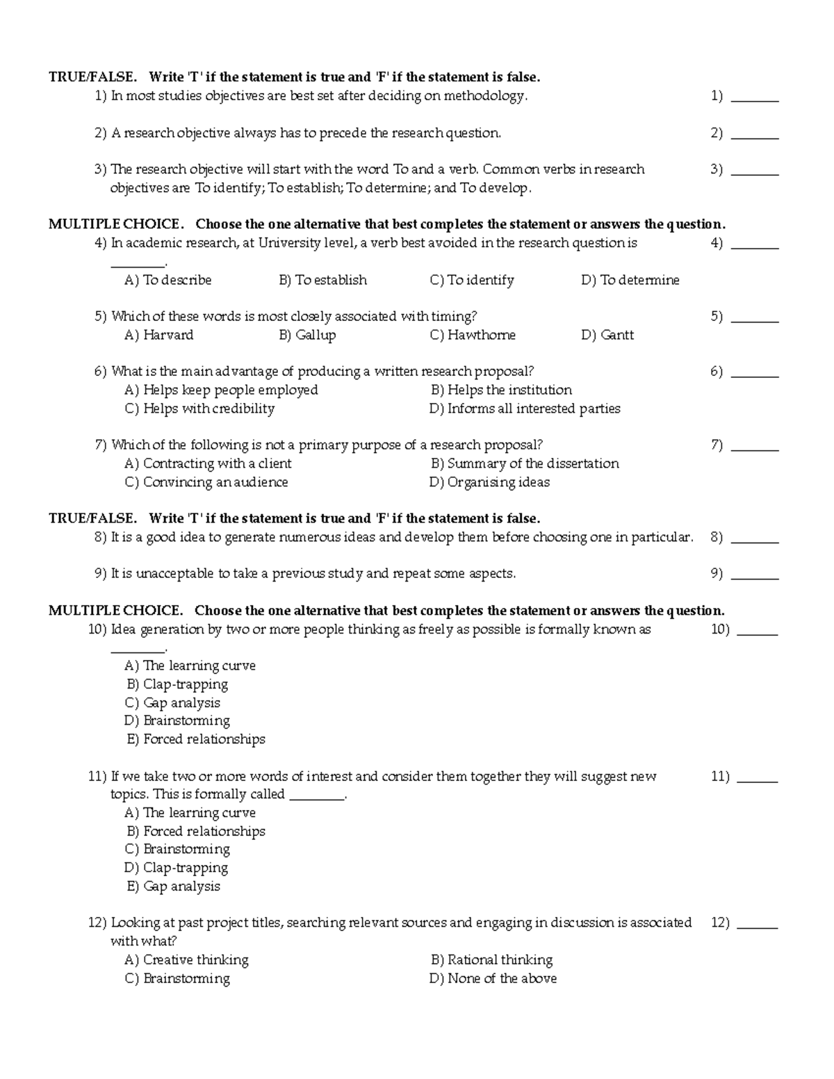 393871301 Test Bank Research Methods Business Students 4th Edition