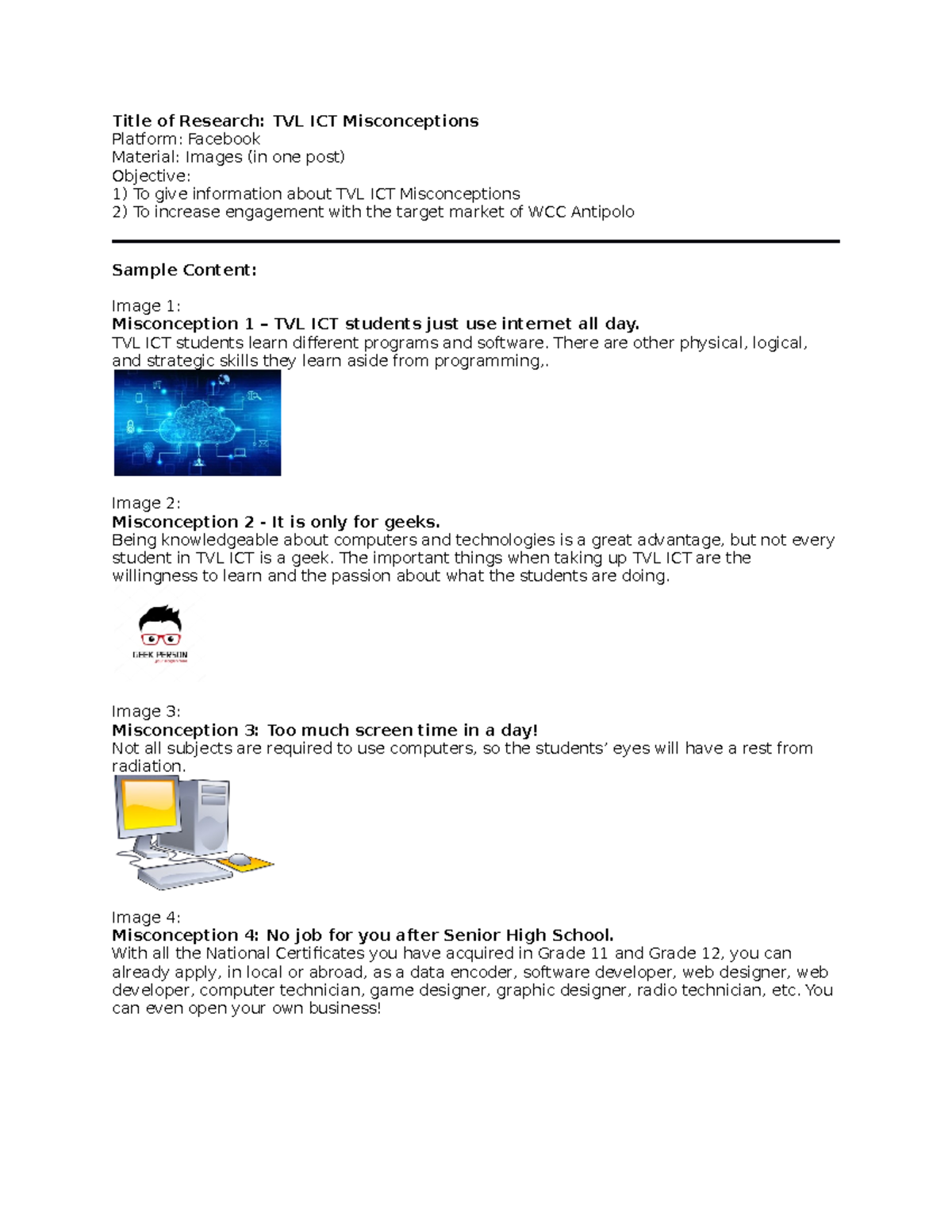 research paper about ict strand