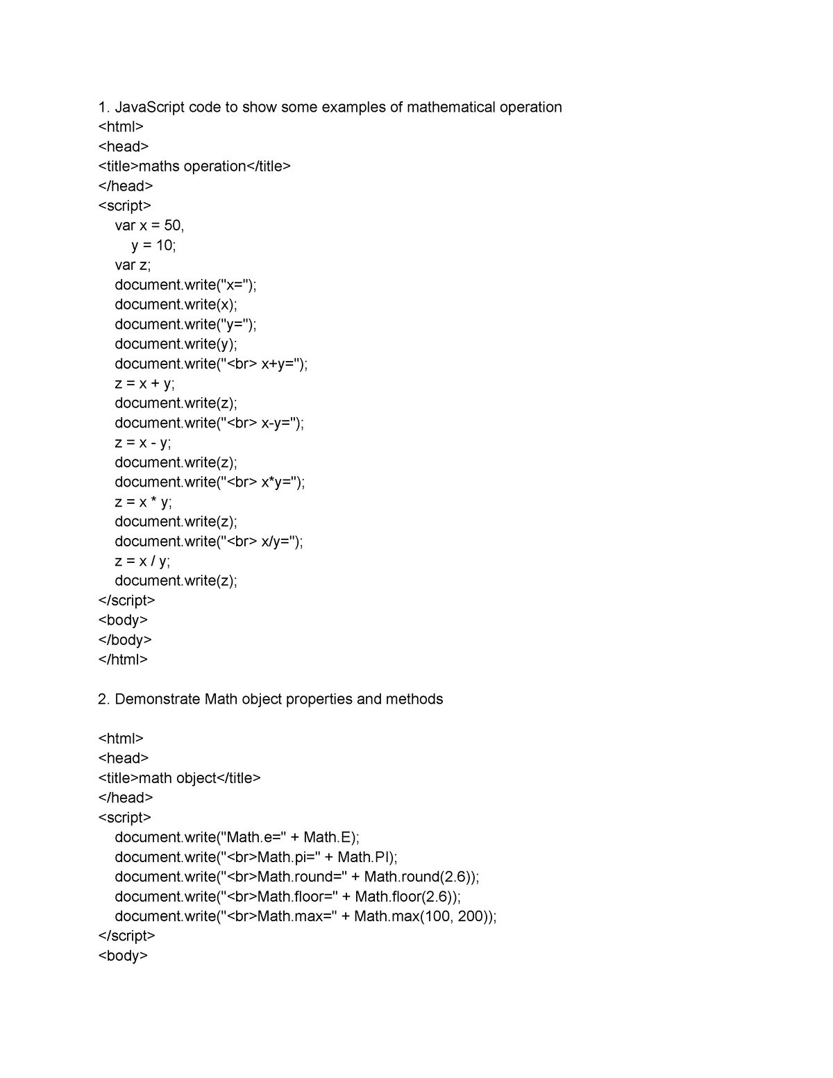 part-b-programs-javascript-code-to-show-some-examples-of-mathematical