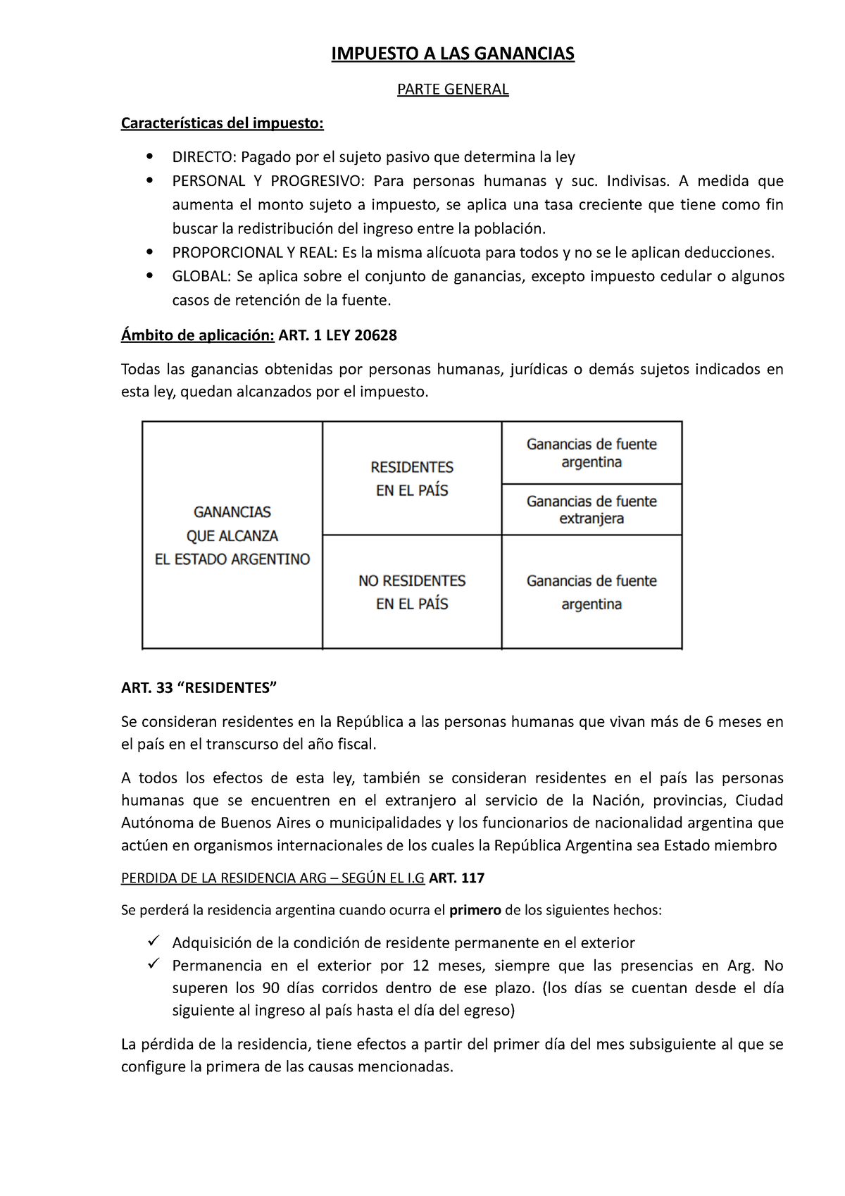 Impuesto A LAS Ganancias - IMPUESTO A LAS GANANCIAS PARTE GENERAL ...