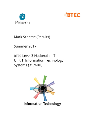 January 2018 Paper - Information Technology Unit 1: Information ...