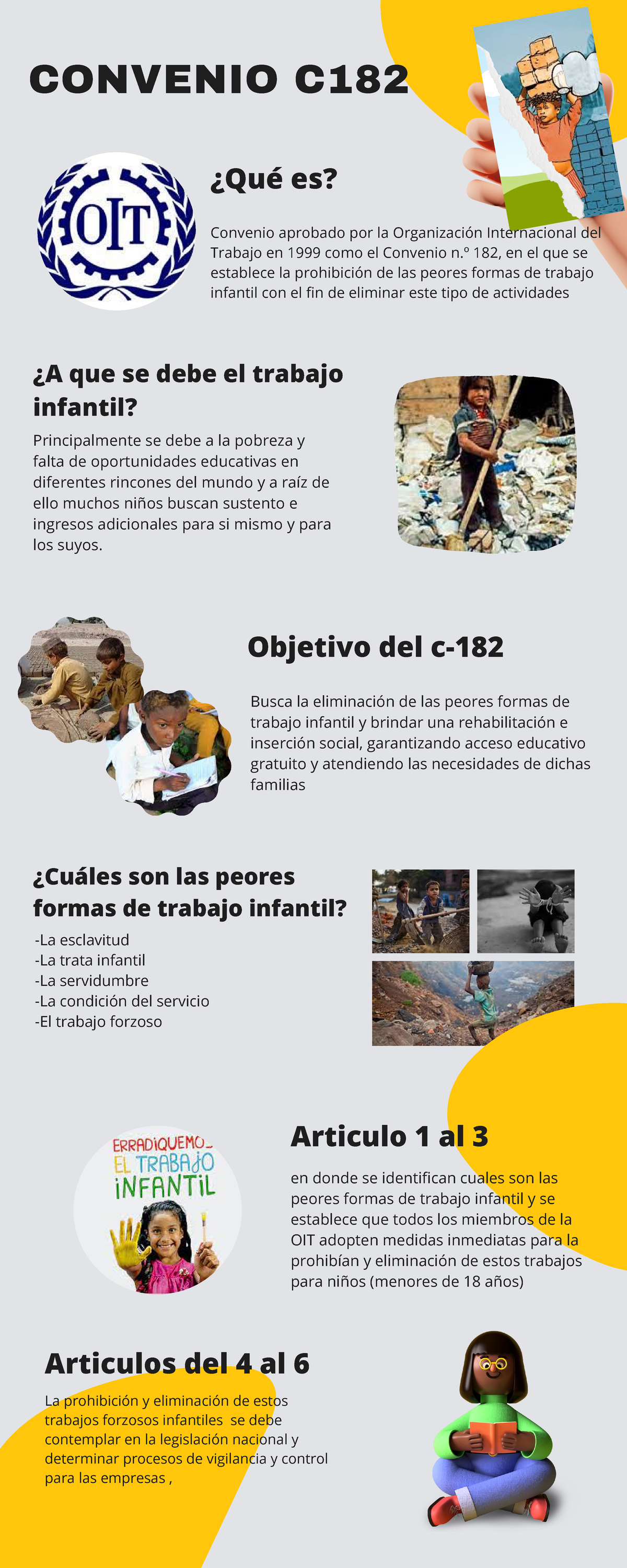 Infografia Convenio C-182 las peores formas de trabajo infantil ...