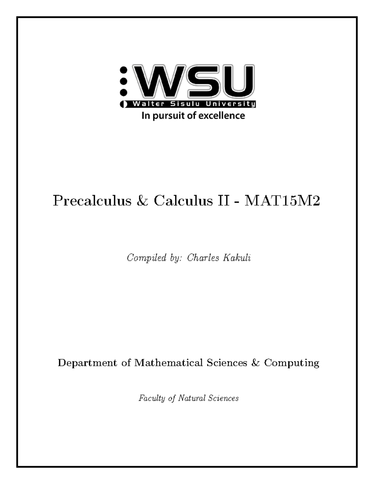 MAT15M2 Notes you wont go wrong by choosing this document please like