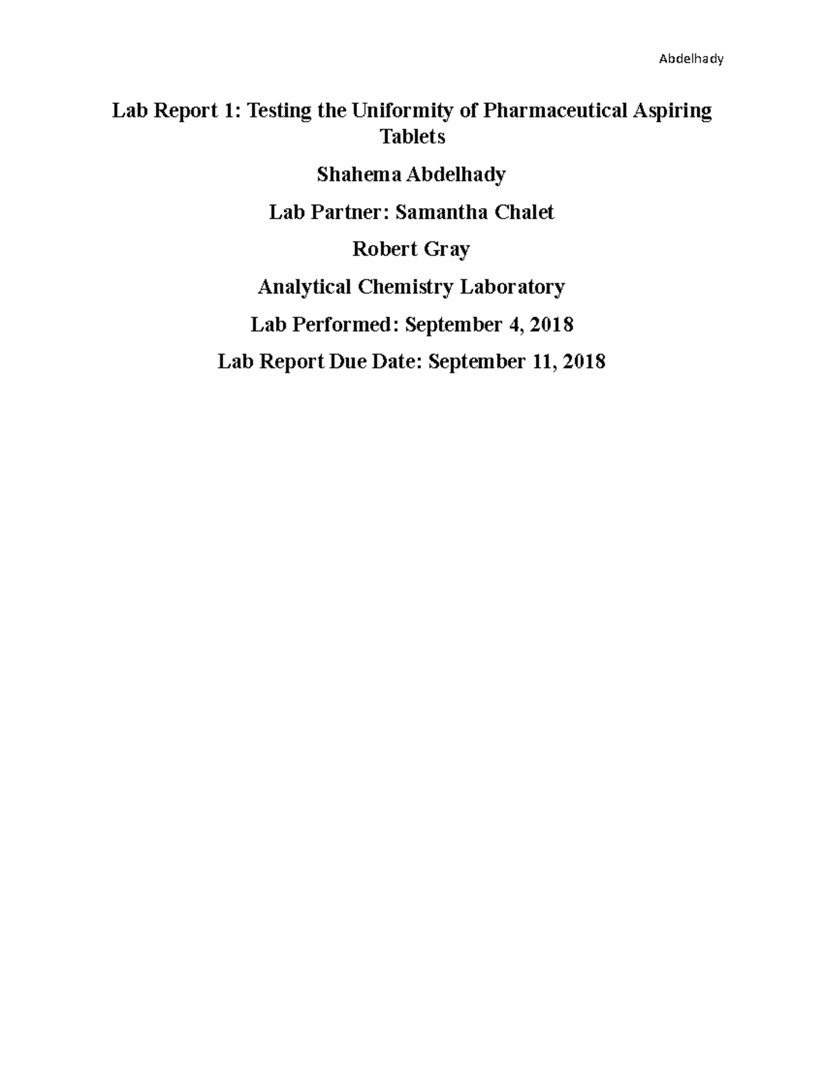 University Chemistry Lab
