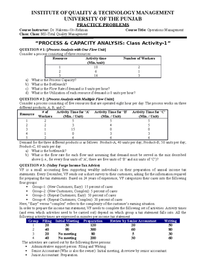 Operations managment questions - Chapter 1 1)What are the new ...