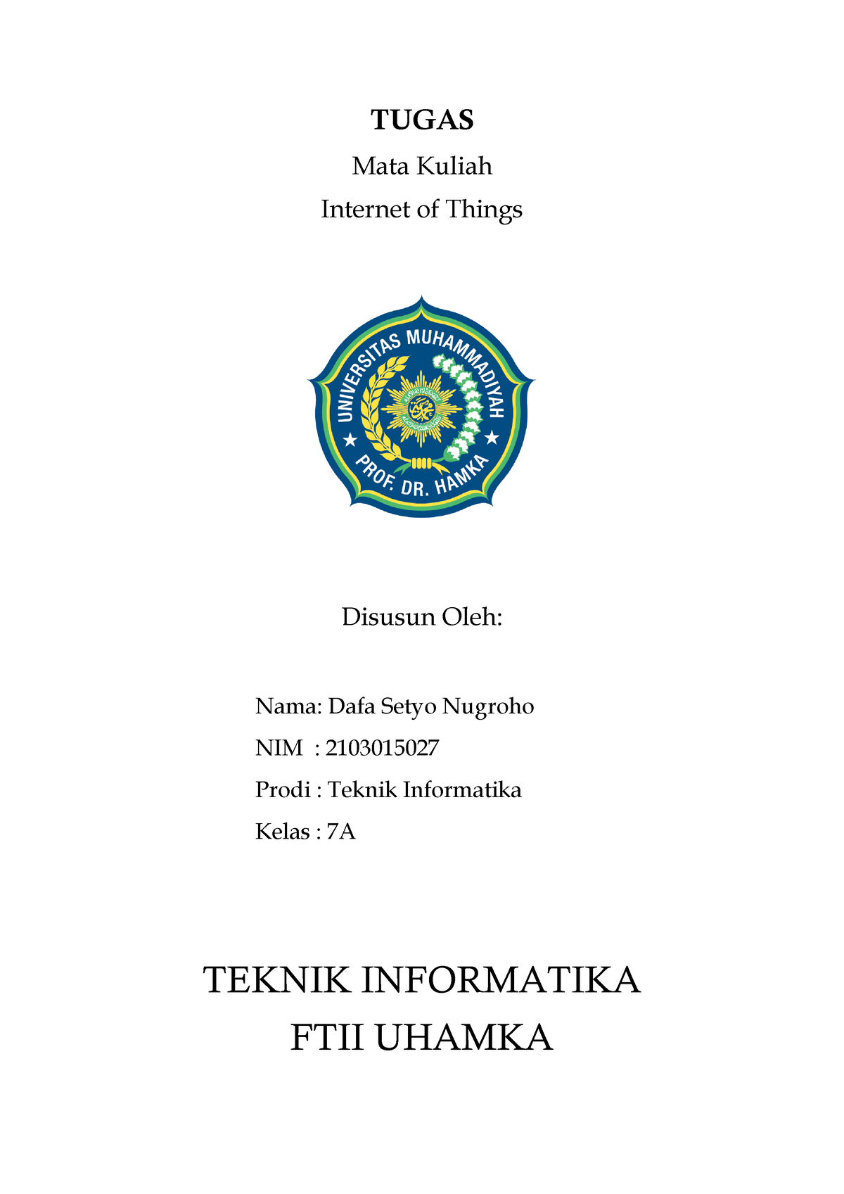 Latihan Internet of Things - TUGAS Mata Kuliah Internet of Things