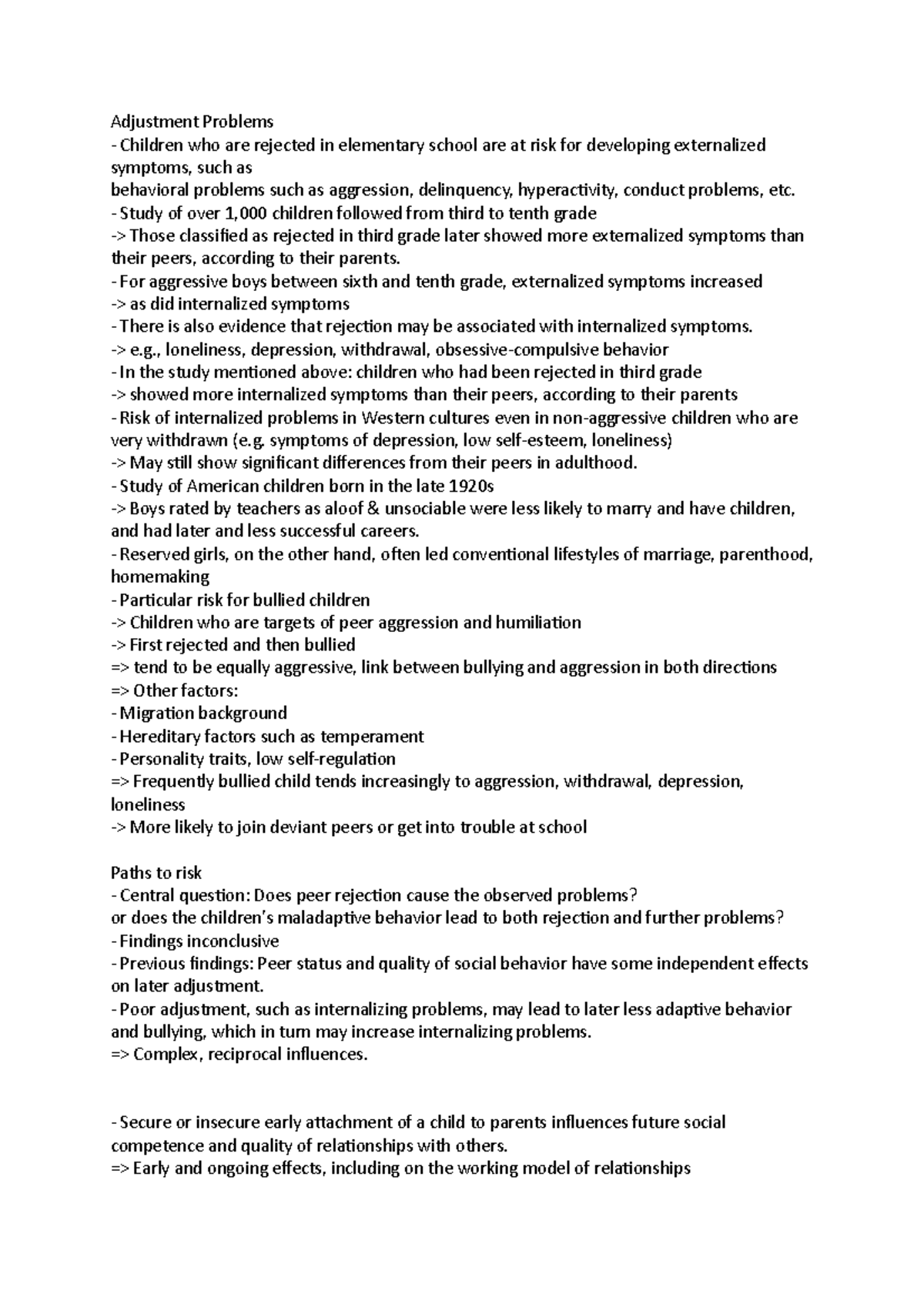 Adjustment Problems Introduction To Psychology Adjustment Problems Children who are rejected