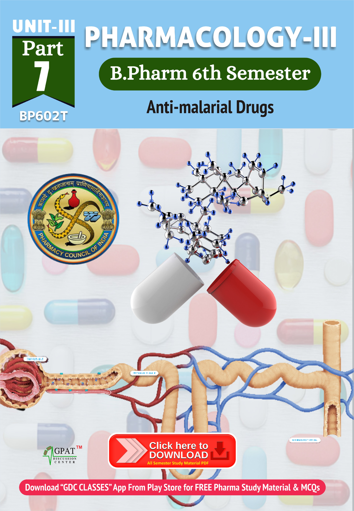 Antimalarial Drugs Unit-III Pharmacology 6th Semester - B. Tech - Studocu