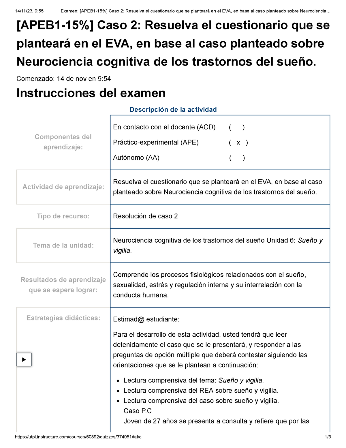 Examen [APEB 1-15%] Caso 2 Resuelva El Cuestionario Que Se Planteará En ...