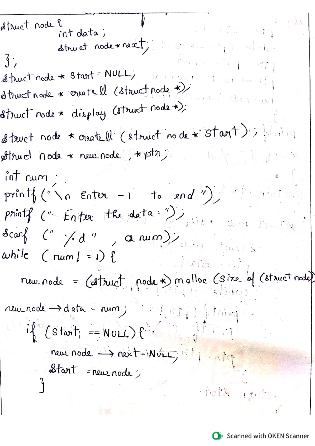 DATA Structures - Class notes - struct node { int data; struct node ...