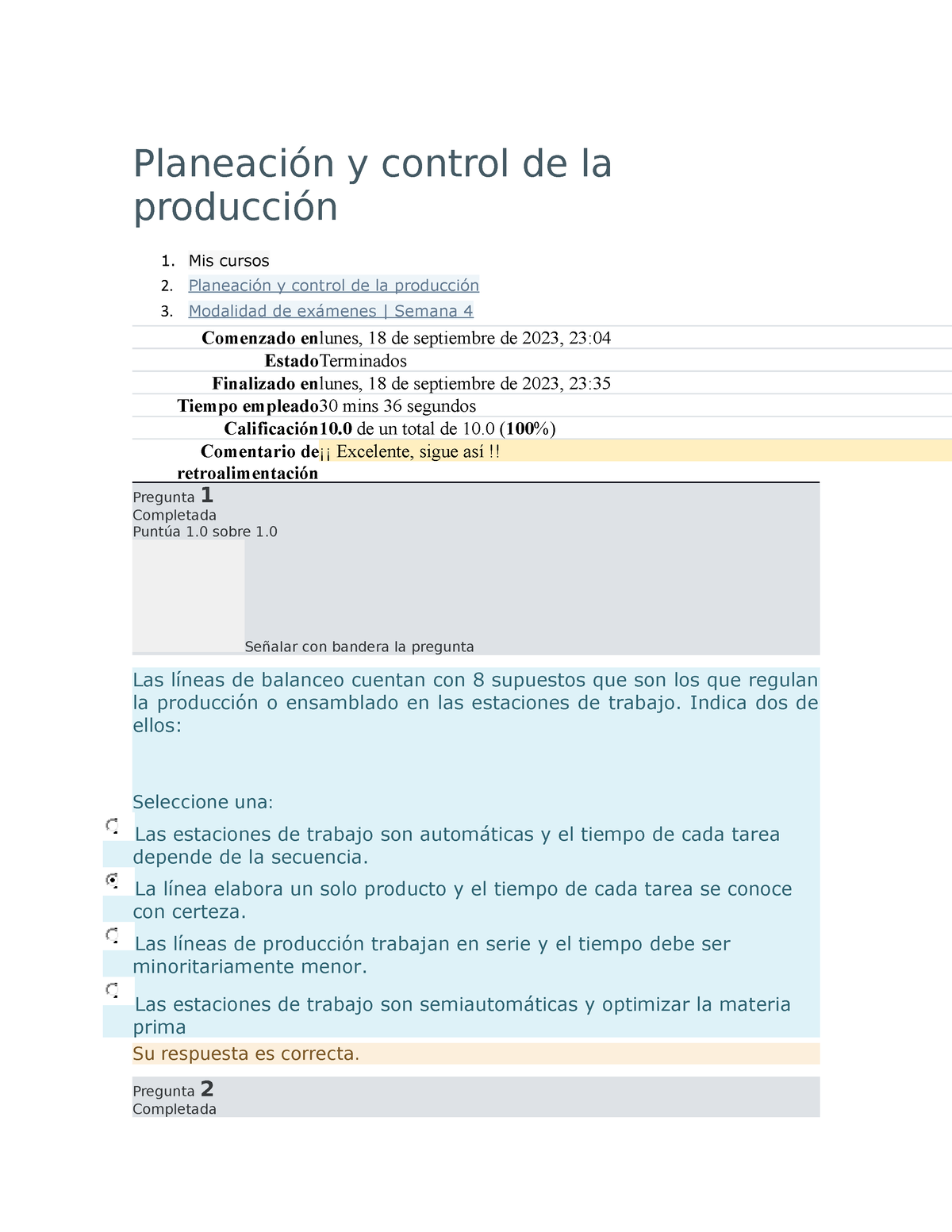 Examen Semana 4 Planeacion Y Control De La Produccion UTEL - Planeación ...