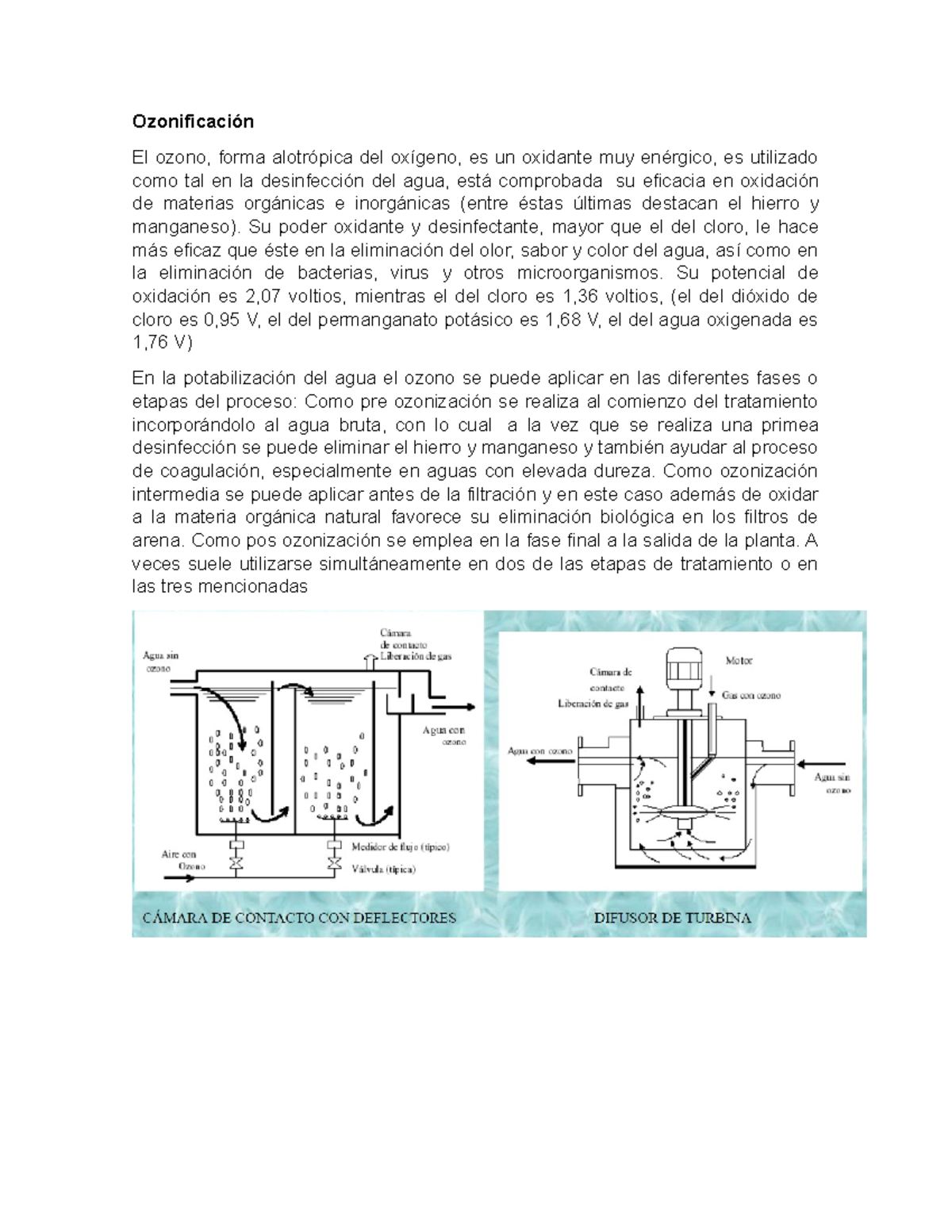 Tratamiento De Efluentes Industriales, Ozonificación ...