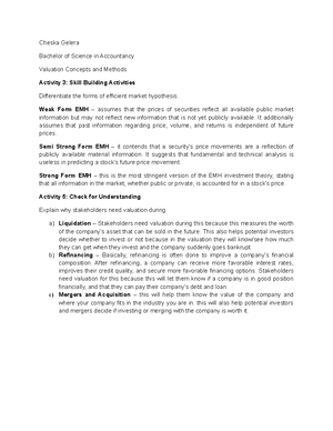 Module 16 Quiz Valuation Concepts And Methods Acc 150 Valuation