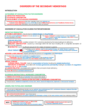 Lesson 7 - Diseases OF Primary Hemostasis - HEMOSTATIC DISORDERS ...