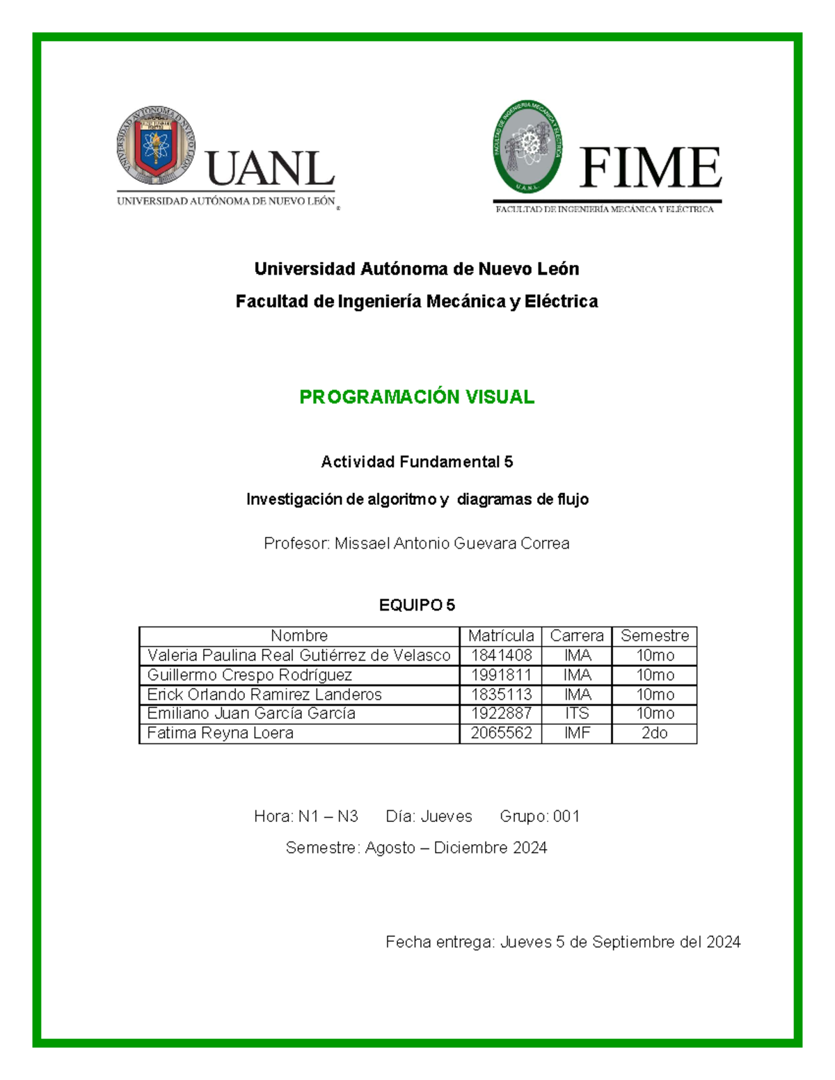 AF5 Equipo 5 - Ejercicio 1 - Universidad Autónoma de Nuevo León ...