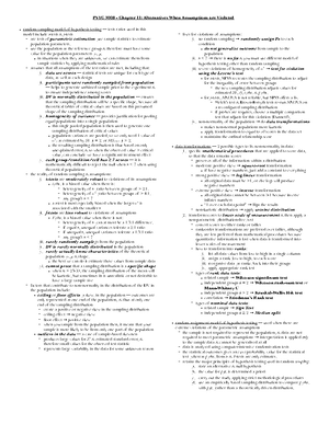 PSYC 300B Midterm 3 - PSYC 300B MIDTERM 3 MULTIPLE COMPARISONS (ANOVA ...