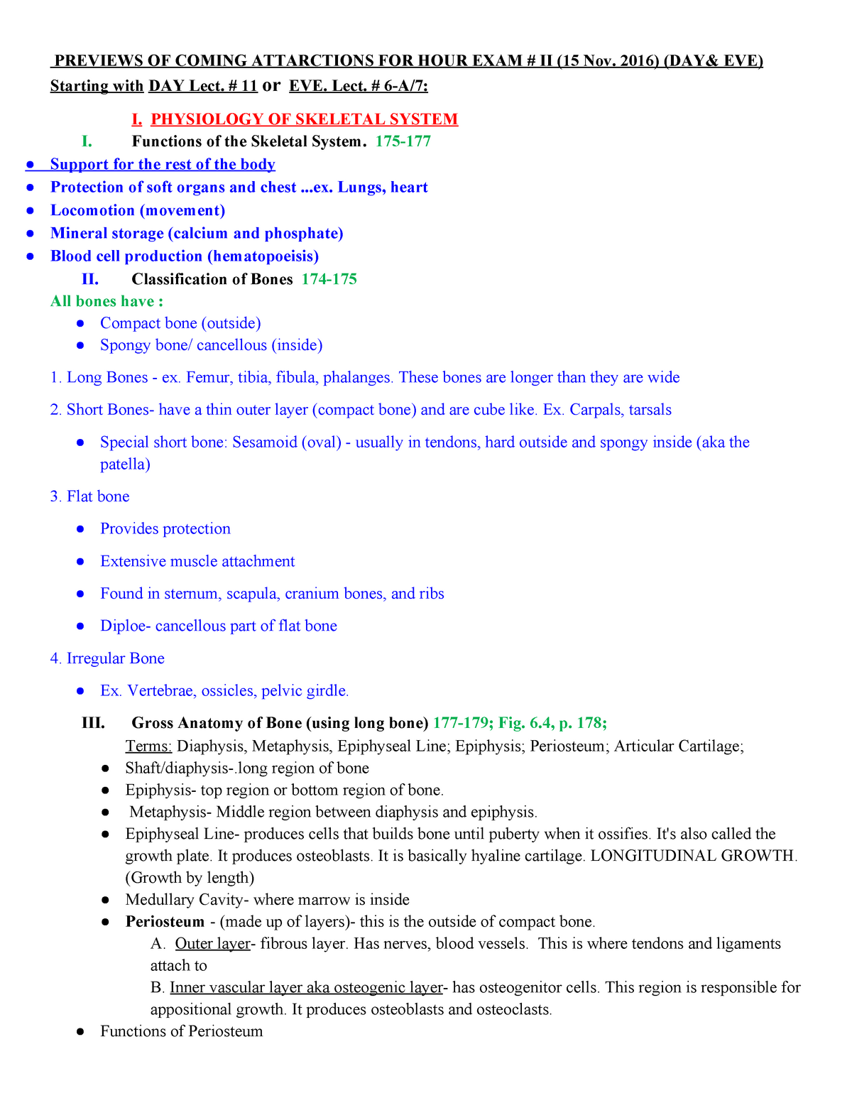 Bio 207 Exam 2 Part 1 I Have Uploaded The Lecture Notes For All The