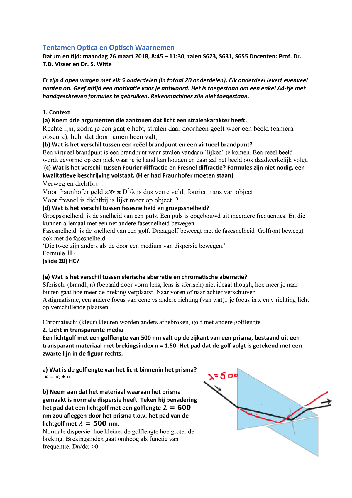 Tentamen 18 Vragen En Antwoorden Studeersnel