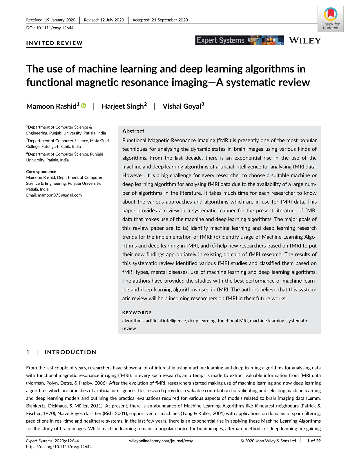 10 article about functional connectivity in human brain mapping in